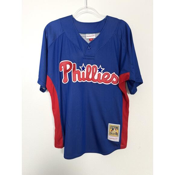 Philadelphia Phillies Roy Halladay Jersey Medium 40 Mitchell & Ness 2010 BP - Picture 1 of 10